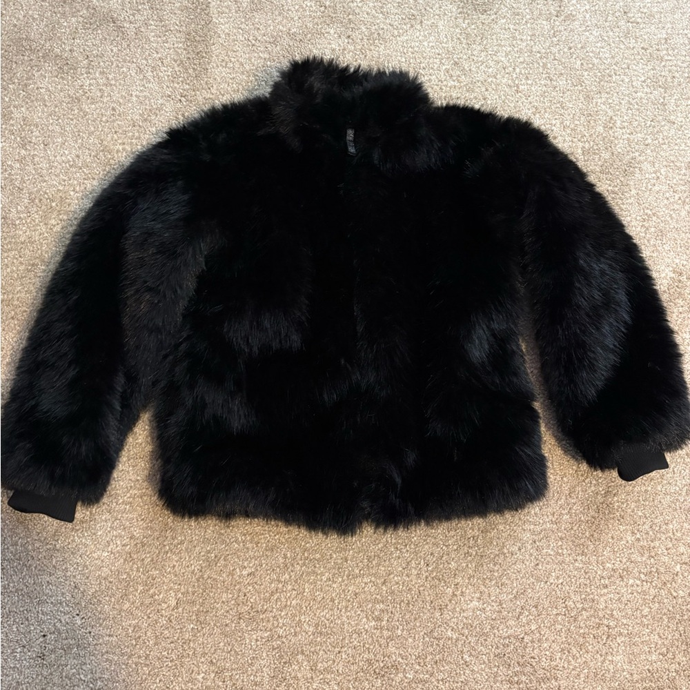 Art Class Target  Black Faux Fur Bomber Jacket